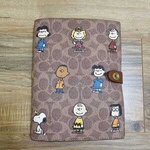 NWOT Coach x Peanuts Notebook In Signature Canvas